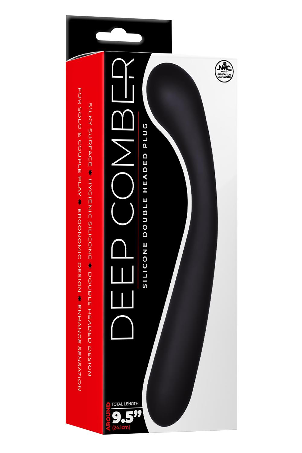 8.5 Inch Silicone Double Headed Plug Black