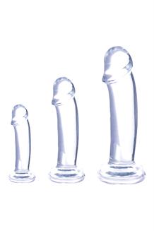 Triple Lover - 3 In 1 Training Kit Set With 3 Different Size Dildo Clear