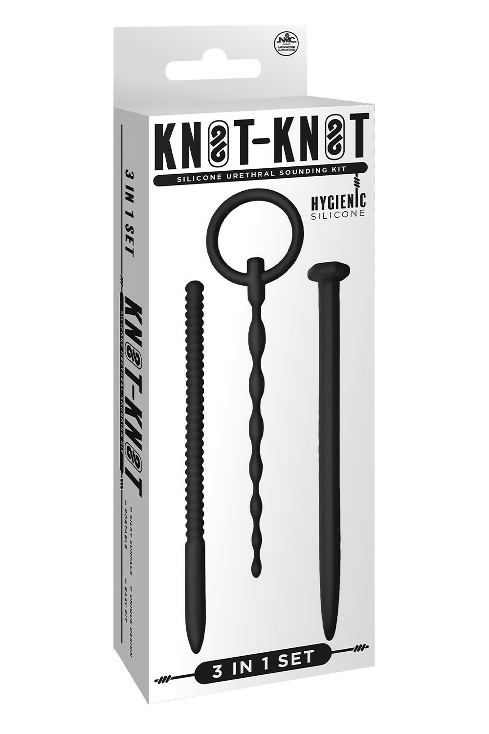 NMC 3 IN 1 SILICONE URETHRAL SOUND KIT SET BLACK