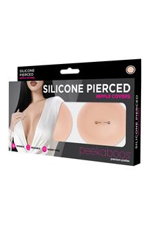Peekaboos Silicone Pierced Nipple Covers, Flesh