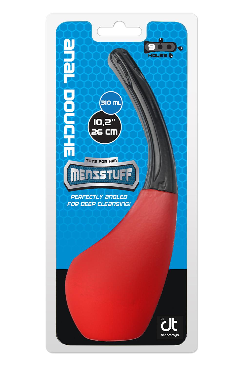MENZSTUFF 9 HOLE ANAL DOUCHE RED/BLACK