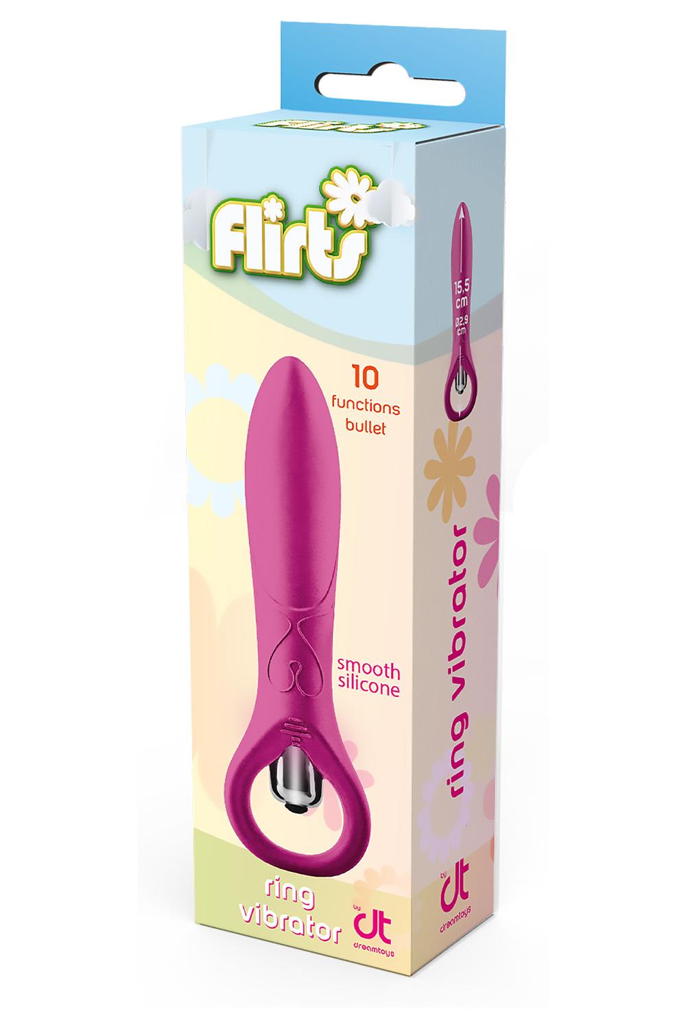 FLIRTS 10 FUNCTIONS RING VIBRATOR PINK