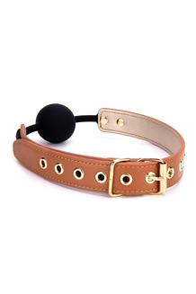 Elite Ball Gag Cognac Vegan Leather