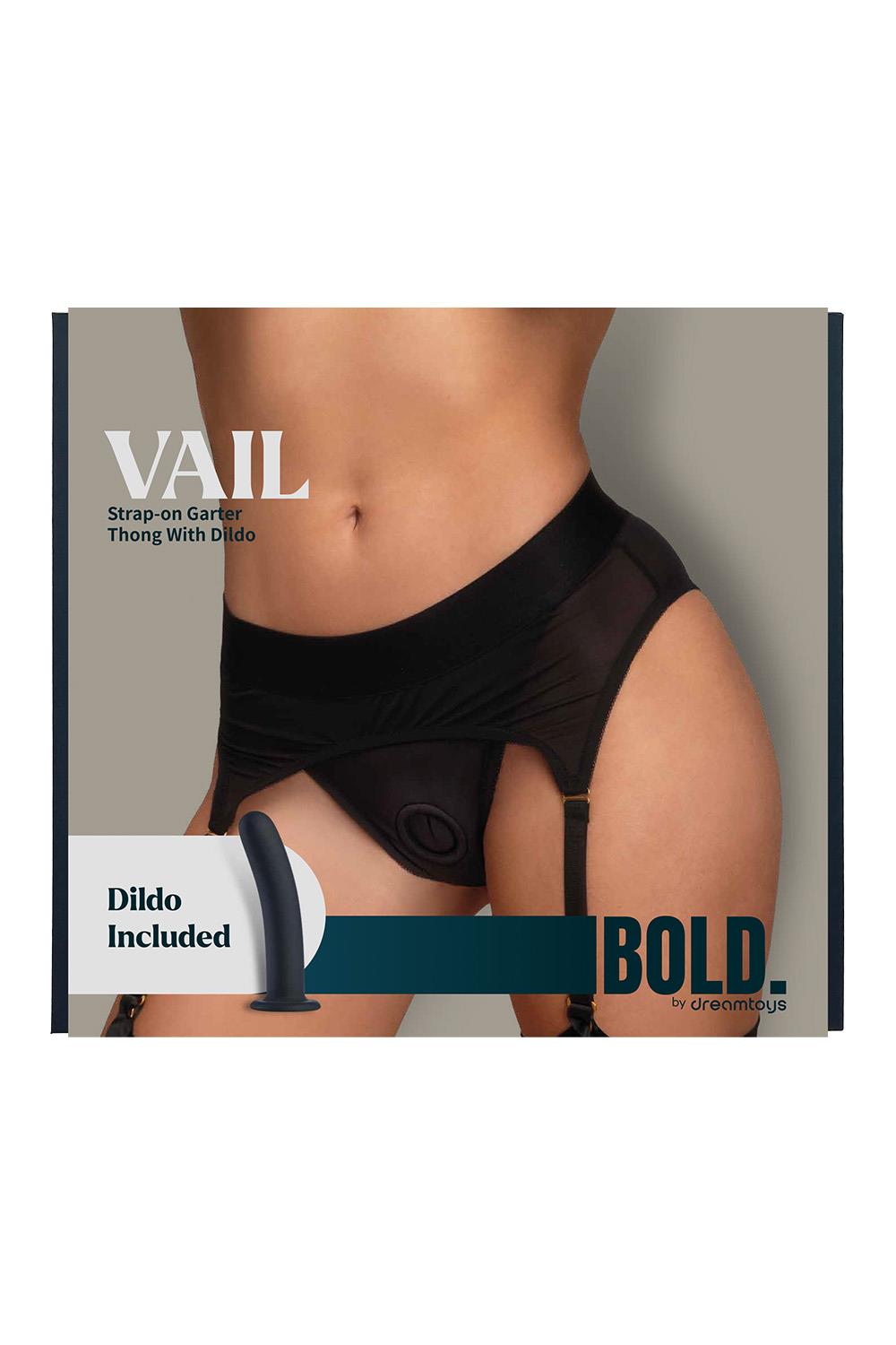 VAIL Strap-on Garter Thong with Dildo