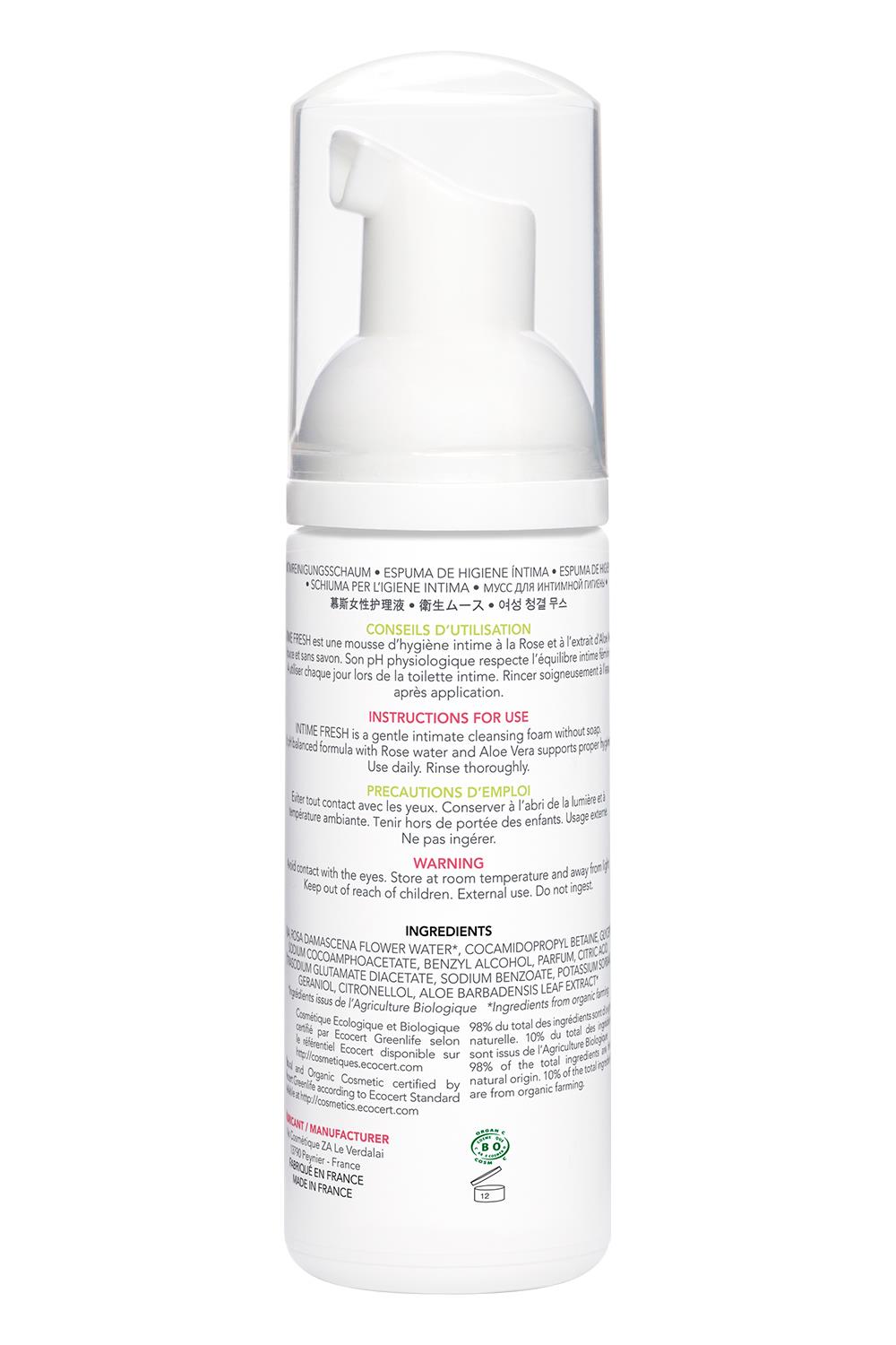 EXSENS ORGANIC CLEANER INTIME FRESH 150ML