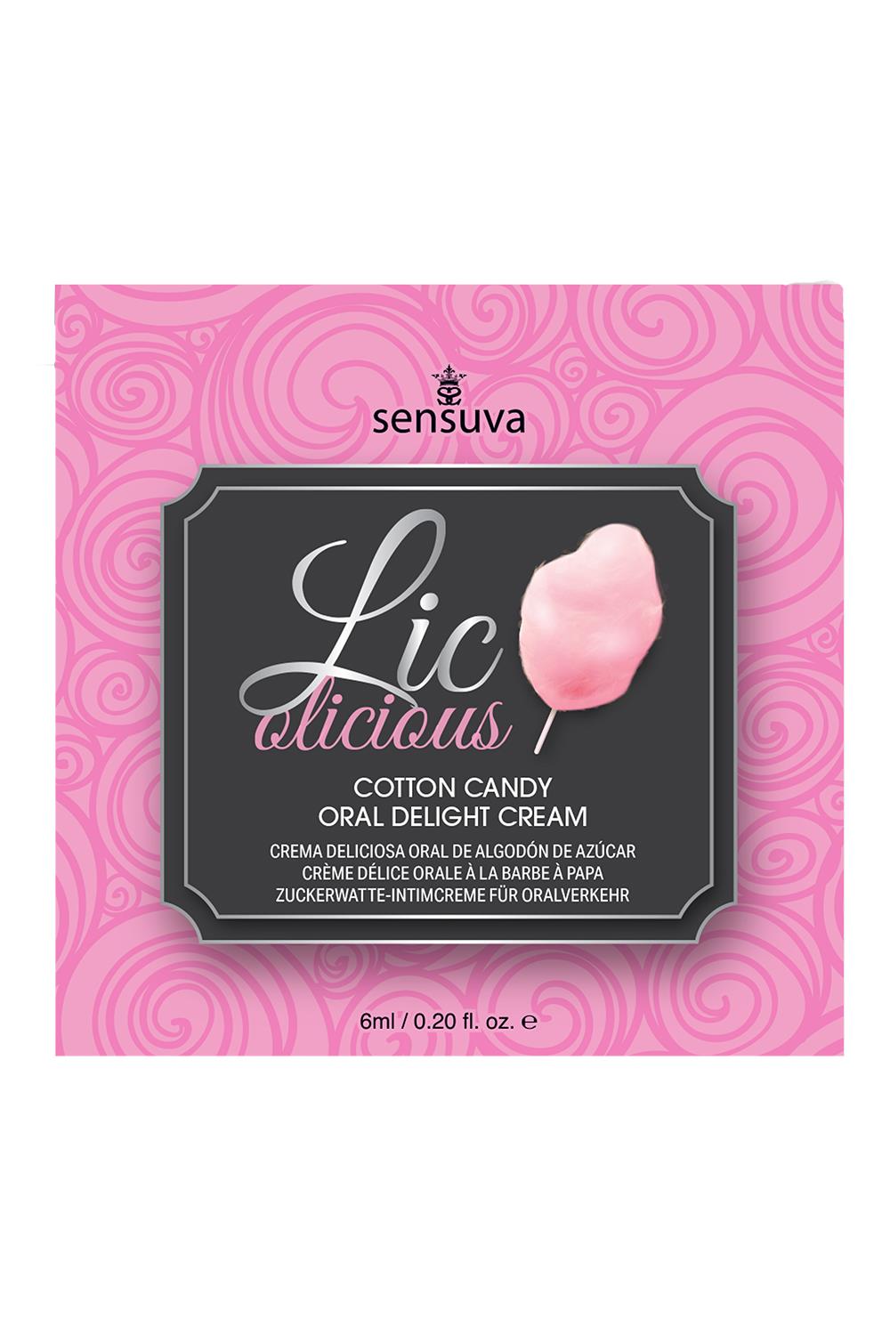 SENSUVA LIC-O-LICIOUS ORAL DELIGHT CREAM COTTON CANDY 6 ML
