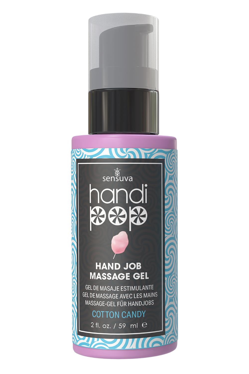 SENSUVA HANDIPOP EDIBLE MASSAGE GEL COTTON CANDY 59ML