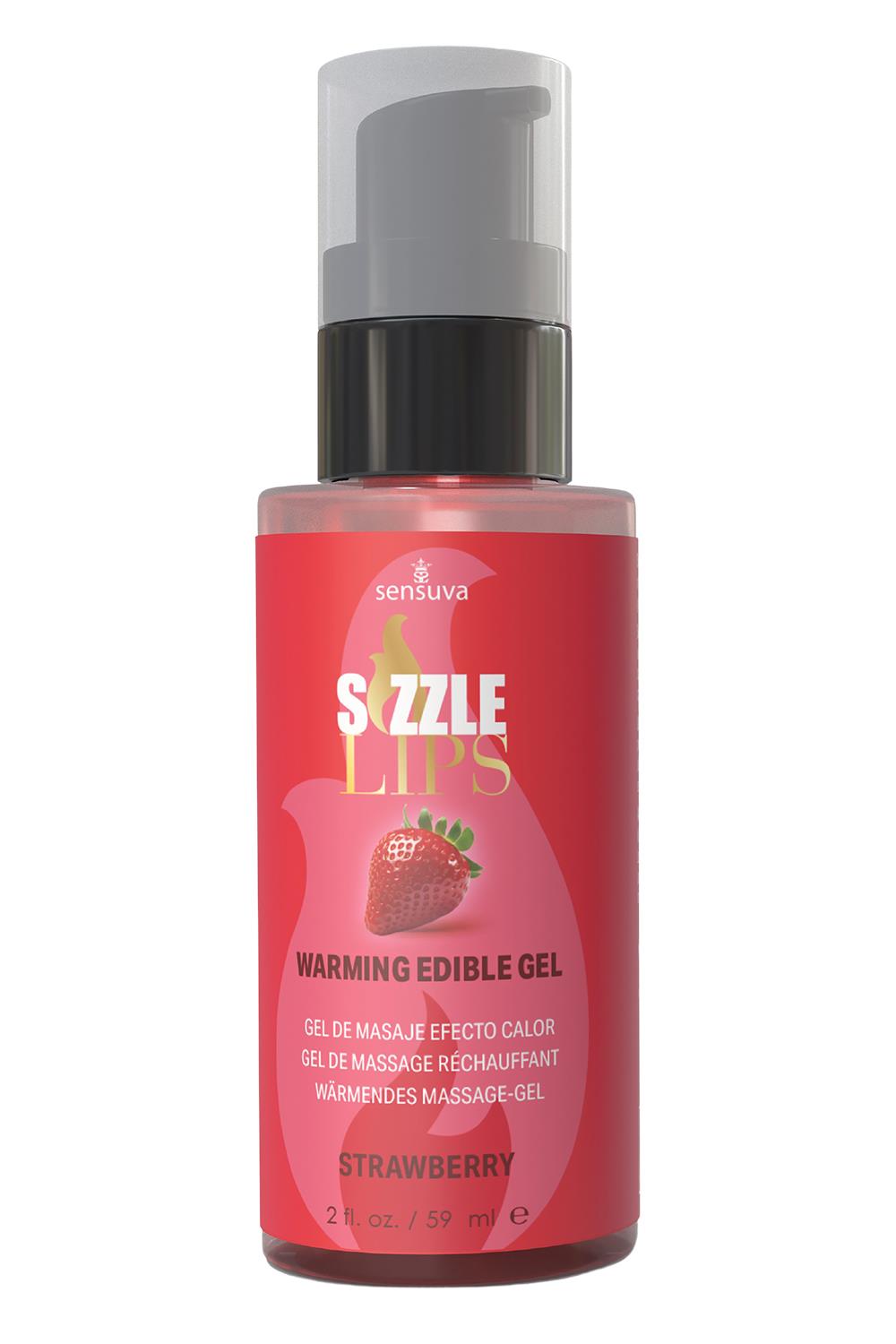 SENSUVA SIZZLE LIPS WARMING GEL STRAWBERRY 59ML