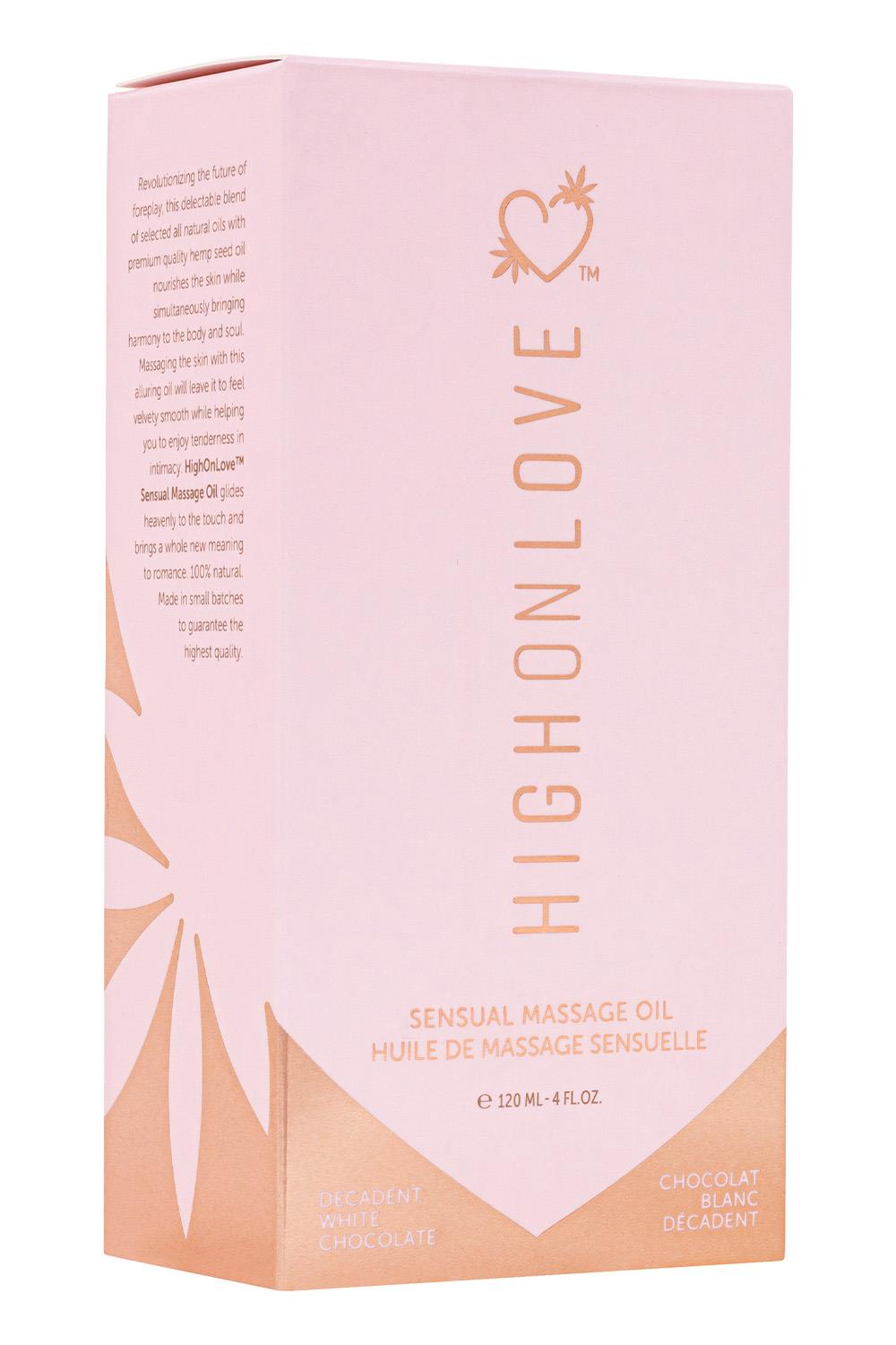 HIGH ON LOVE MASSAGE OIL DECADENT WHITE CHOCOLATE 120ML