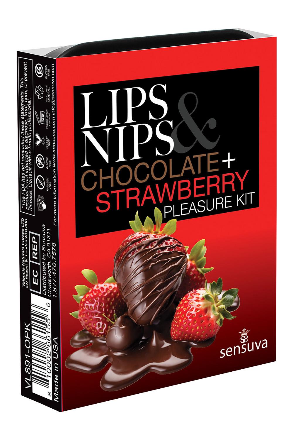 Pleasure Kit  Chocolate Nip Zip And Lt Edition Chocolate Strawberry Xbalm