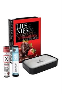 Pleasure Kit  Chocolate Nip Zip And Lt Edition Chocolate Strawberry Xbalm