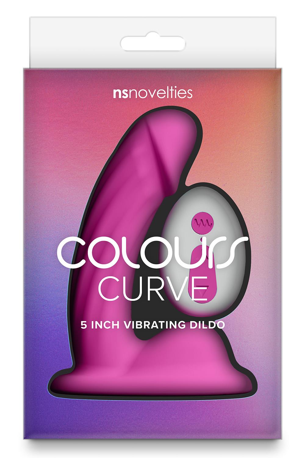 COLOURS CURVE VIBRATING 5 INCH DILDO PINK