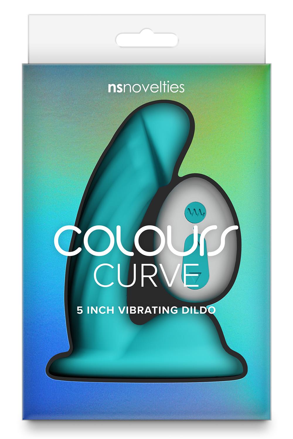 COLOURS CURVE VIBRATING 5 INCH DILDO TEAL