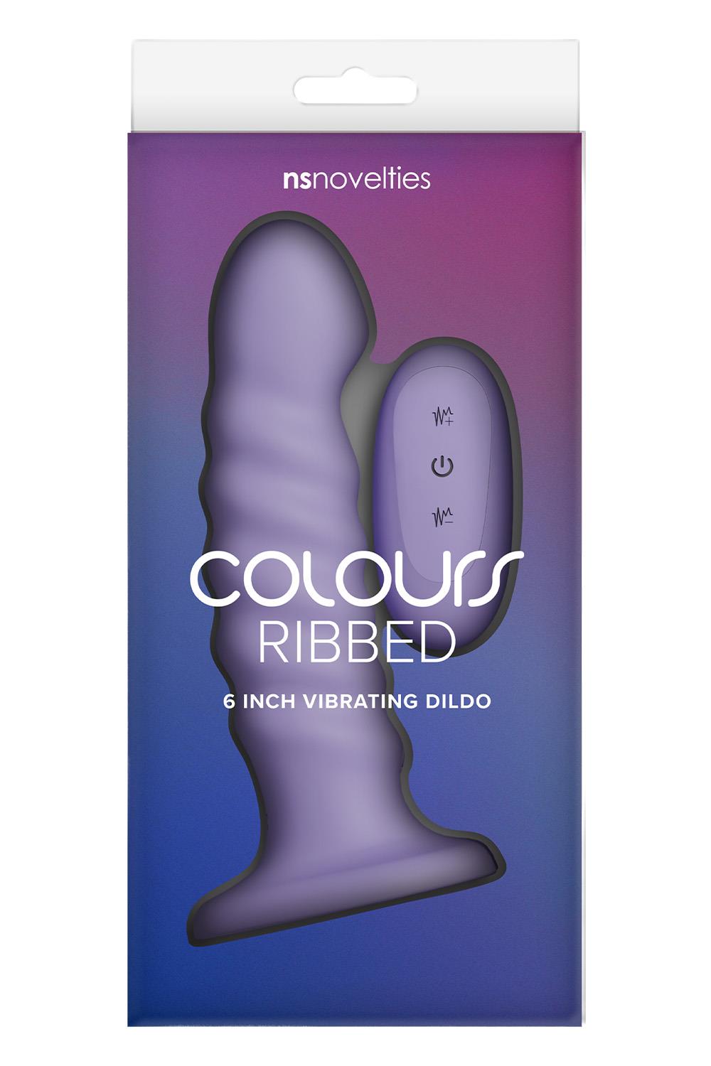 COLOURS RIBBED 6 INCH VIBRATING PURPLE