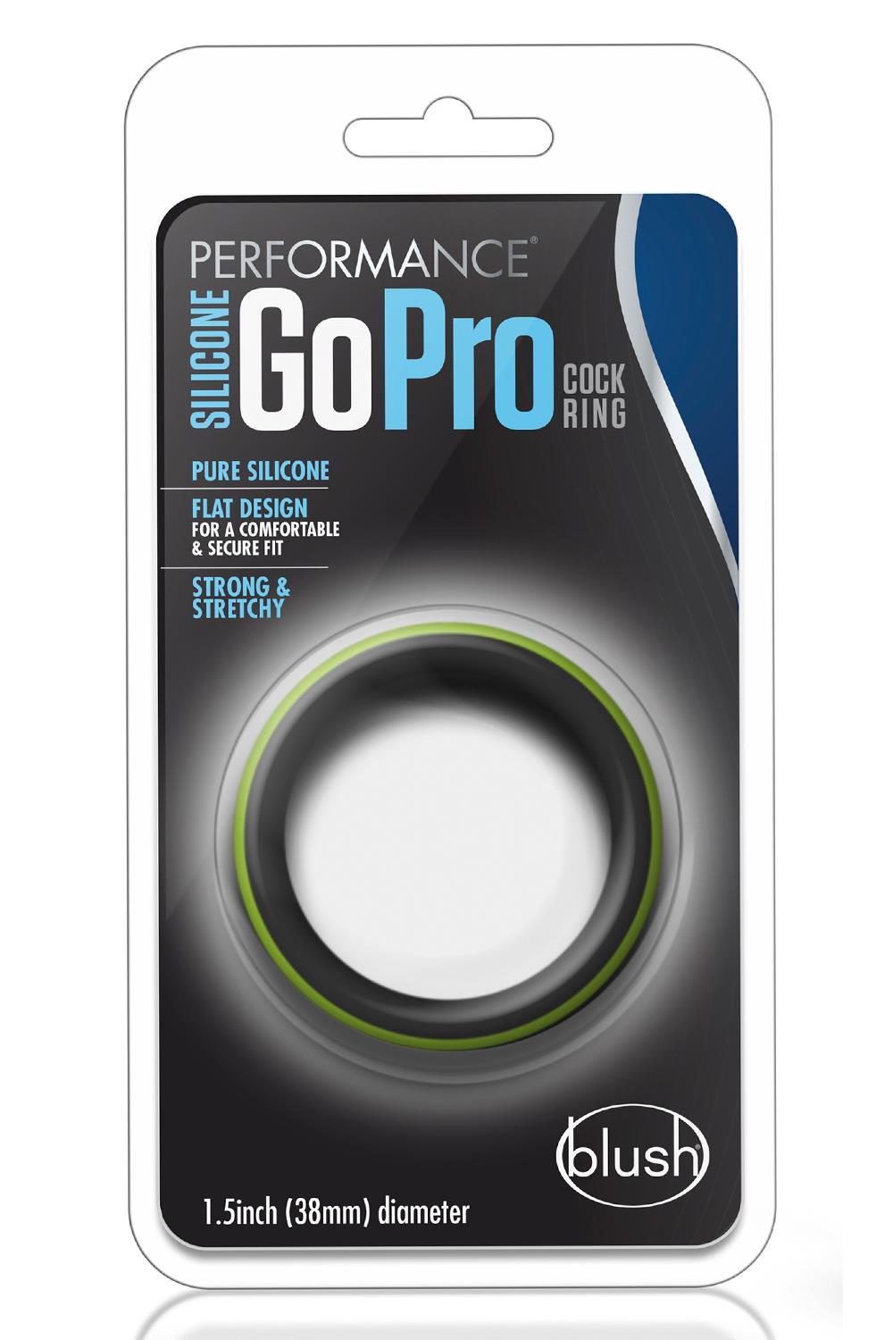 PERFORMANCE SILICONE GO PRO COCK RING BLACK/GREEN
