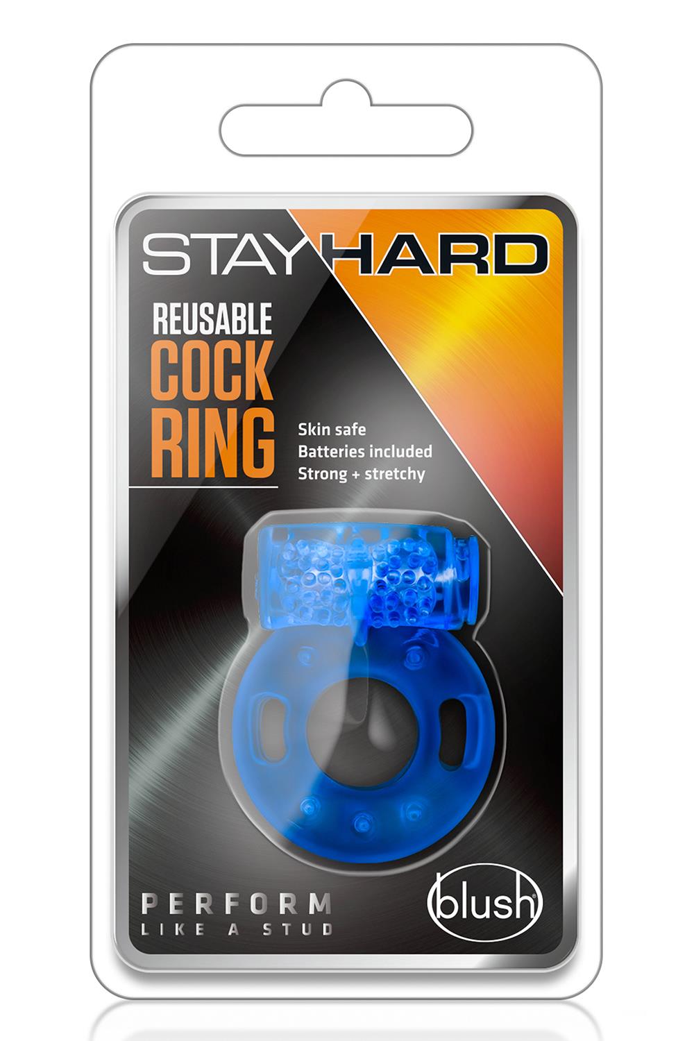 STAY HARD REUSABLE COCK RING BLUE