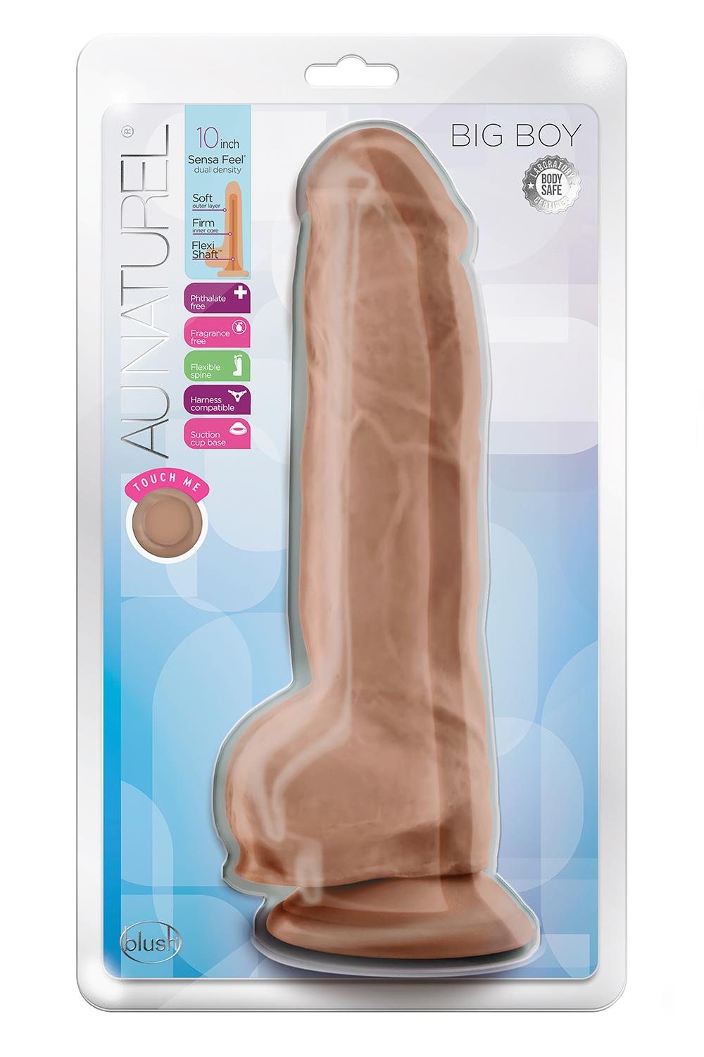 AU NATUREL BIG BOY 10 INCH DILDO MOCHA