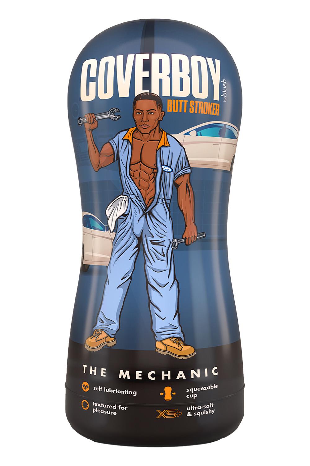 COVERBOY THE MECHANIC SELF LUBRICATING STROKER BROWN