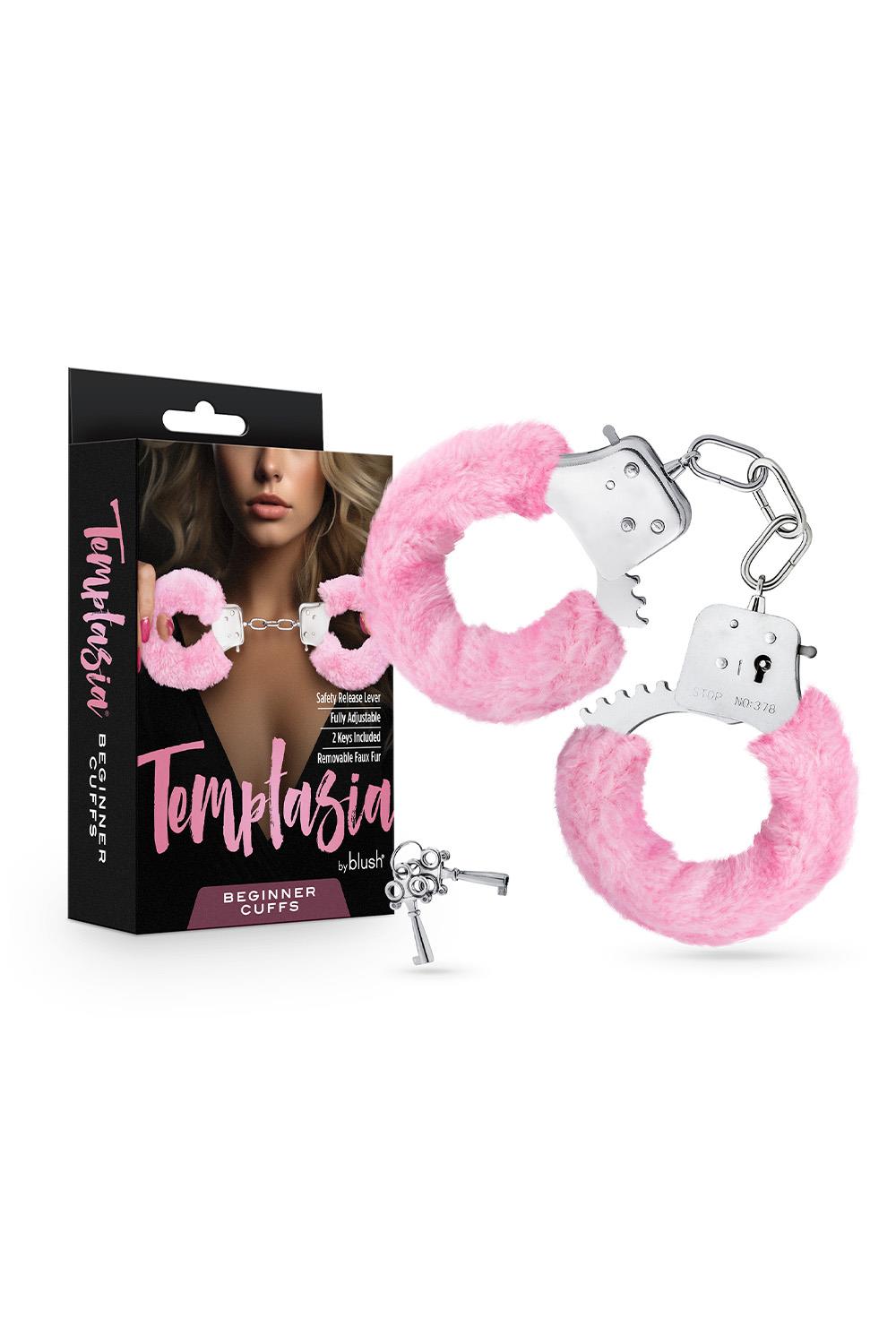 TEMPTASIA BEGINNER CUFFS PINK