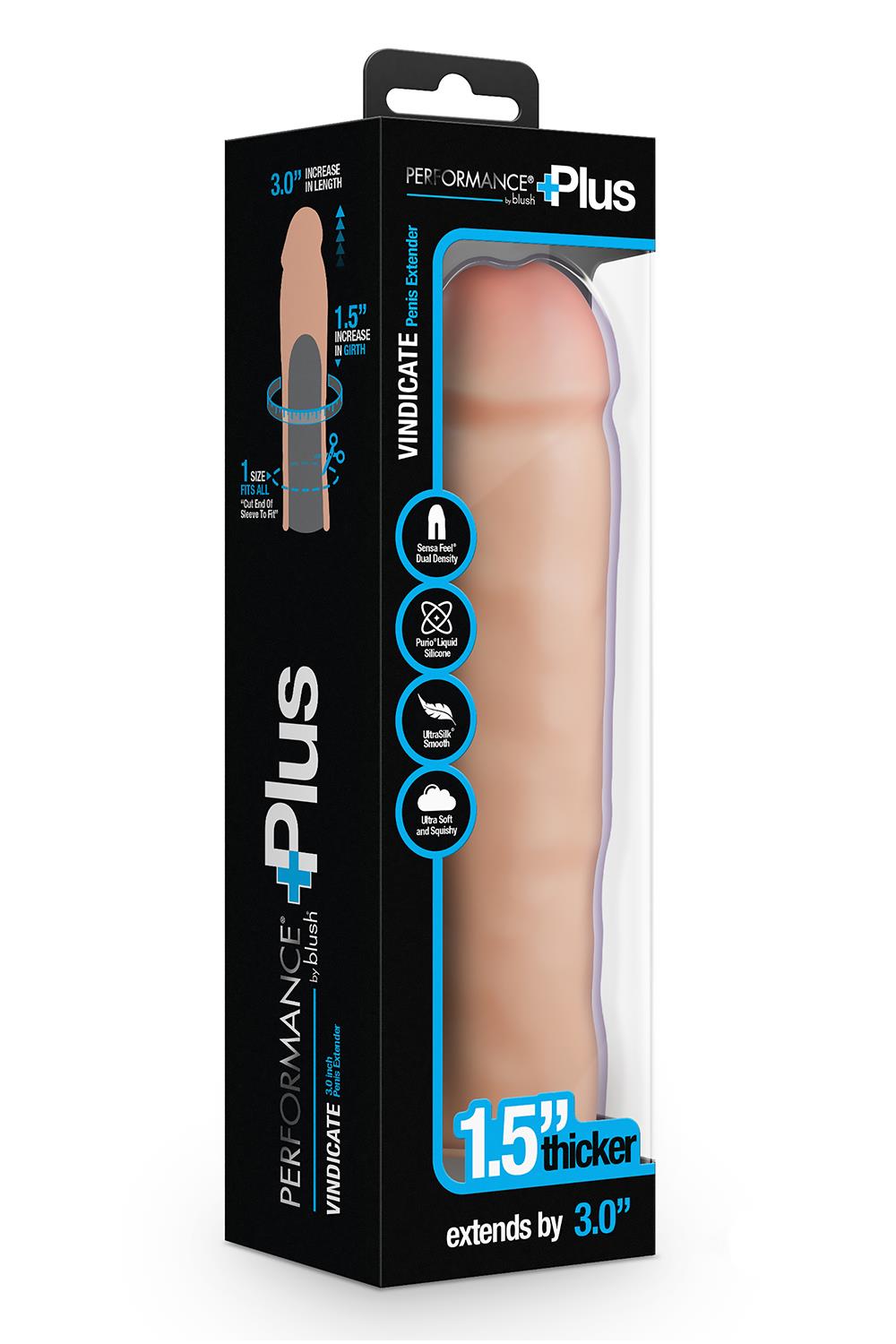 PERFORMANCE PLUS 3 INCH SILICONE PENIS XTENDER BEIGE