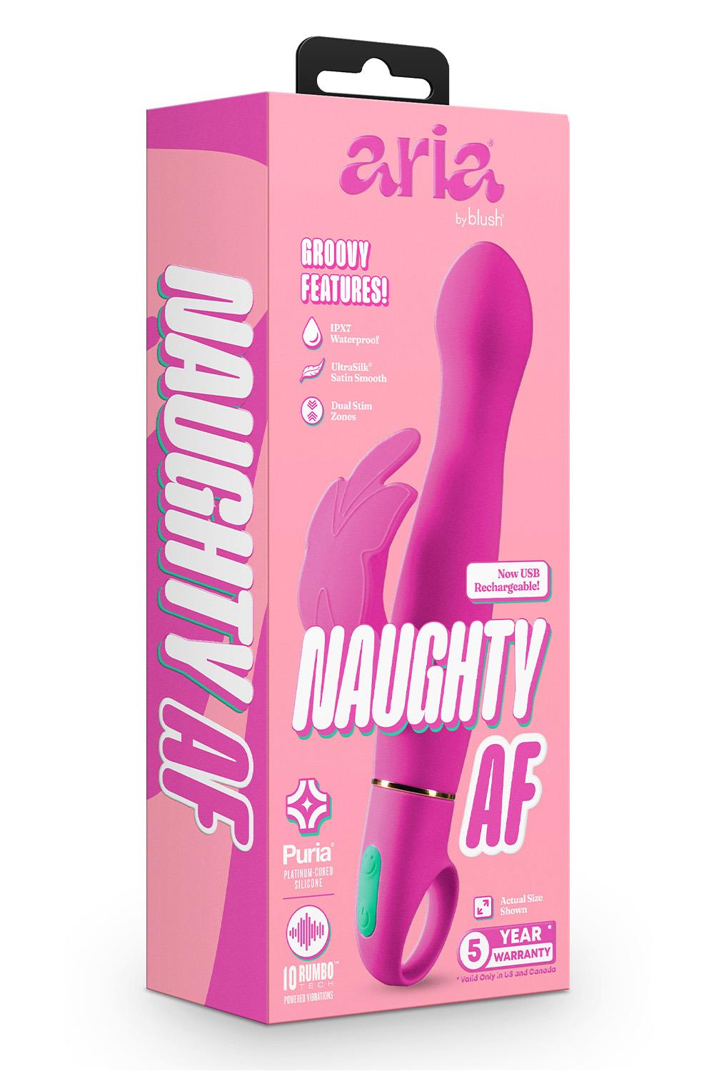 Naughty Af 2.0 Rechargeable Vibe Plum