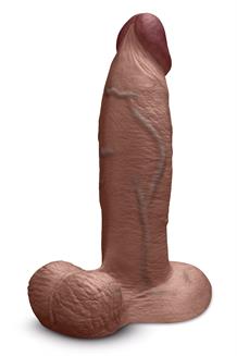 Slipskin Realistic Silicone Dildo 9 Inch Girthy Brown