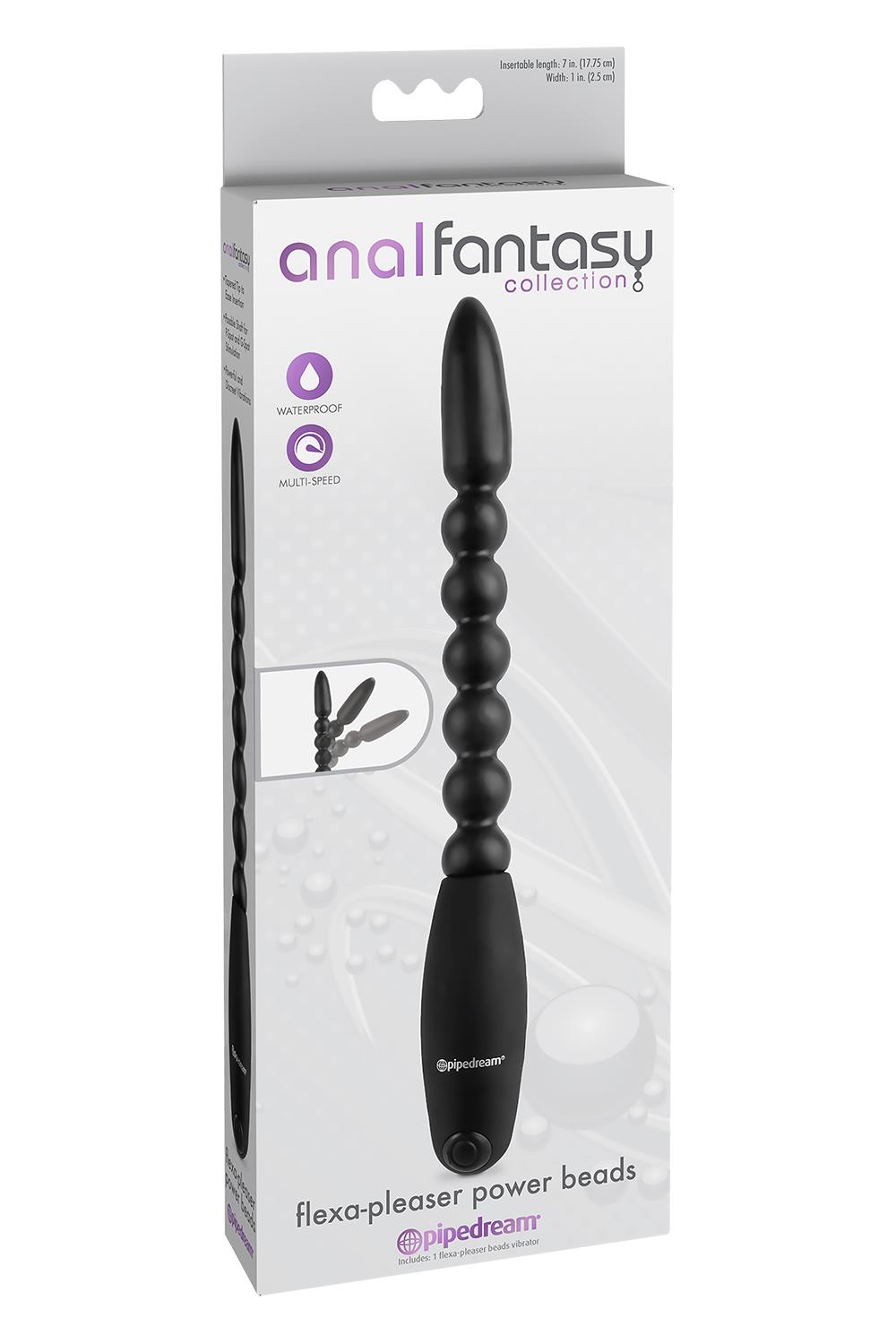 ANAL FANTASY COLLECTION FLEXA-PLEASER POWER BEADS BLACK