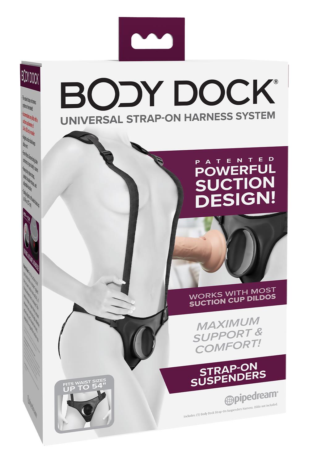 BODY DOCK STRAP-ON SUUSPENDERS BLACK