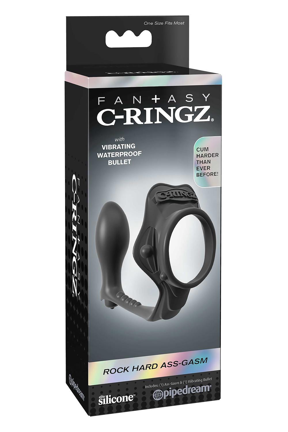 FANTASY C-RINGZ ROCK HARD ASS-GASM BLACK