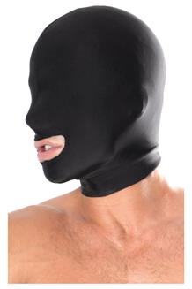 Spandex Open Mouth Hood Black