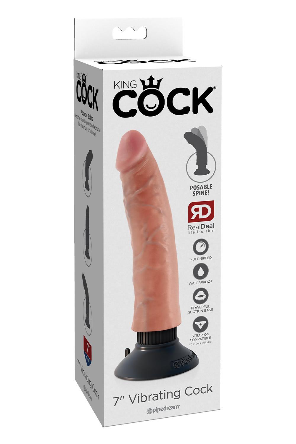 KING COCK 7 INCH VIBRATING COCK LIGHT