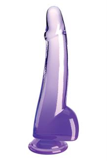 10 Inch Cock with Balls Purple