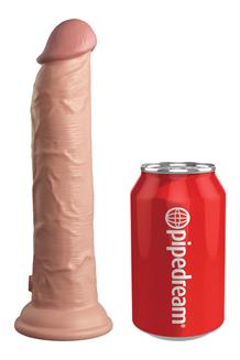 9 Inch Dual Density Vibrating Silicone Cock with Remote Light