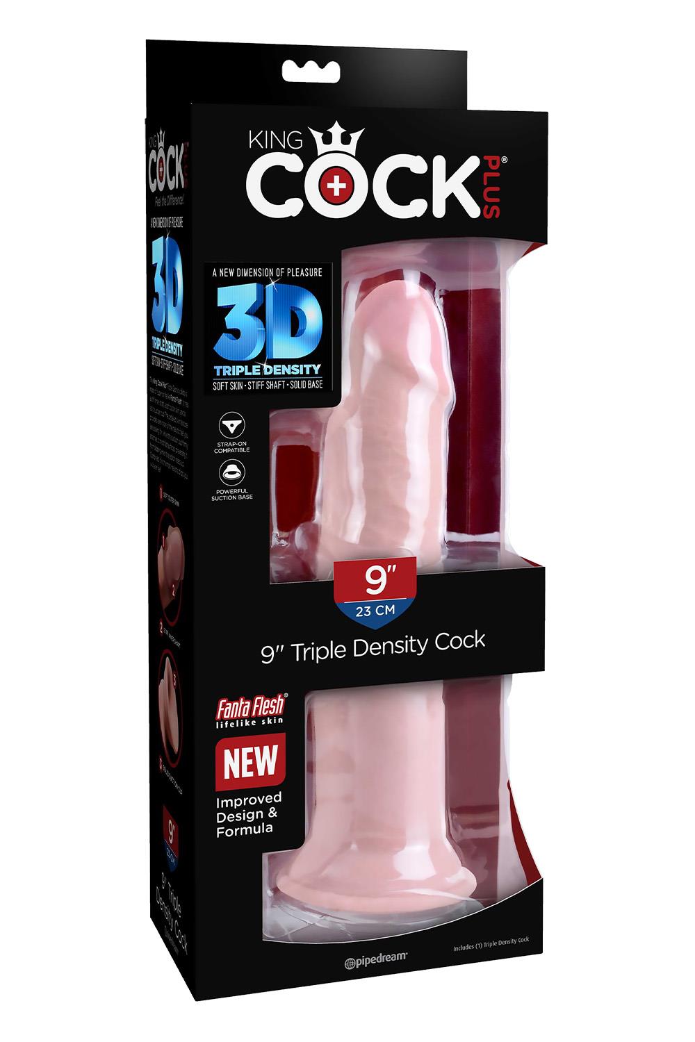KING COCK PLUS 9 INCH TRIPLE DENSITY COCK LIGHT