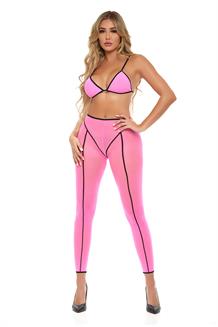 Double Vision 2 Pcs Bra Set Pink