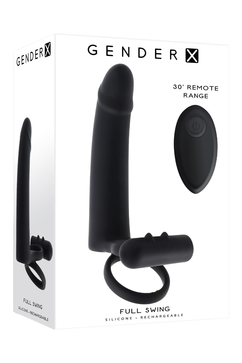 Dildo With Cockring Black