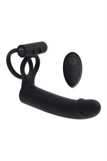 Dildo With Cockring Black