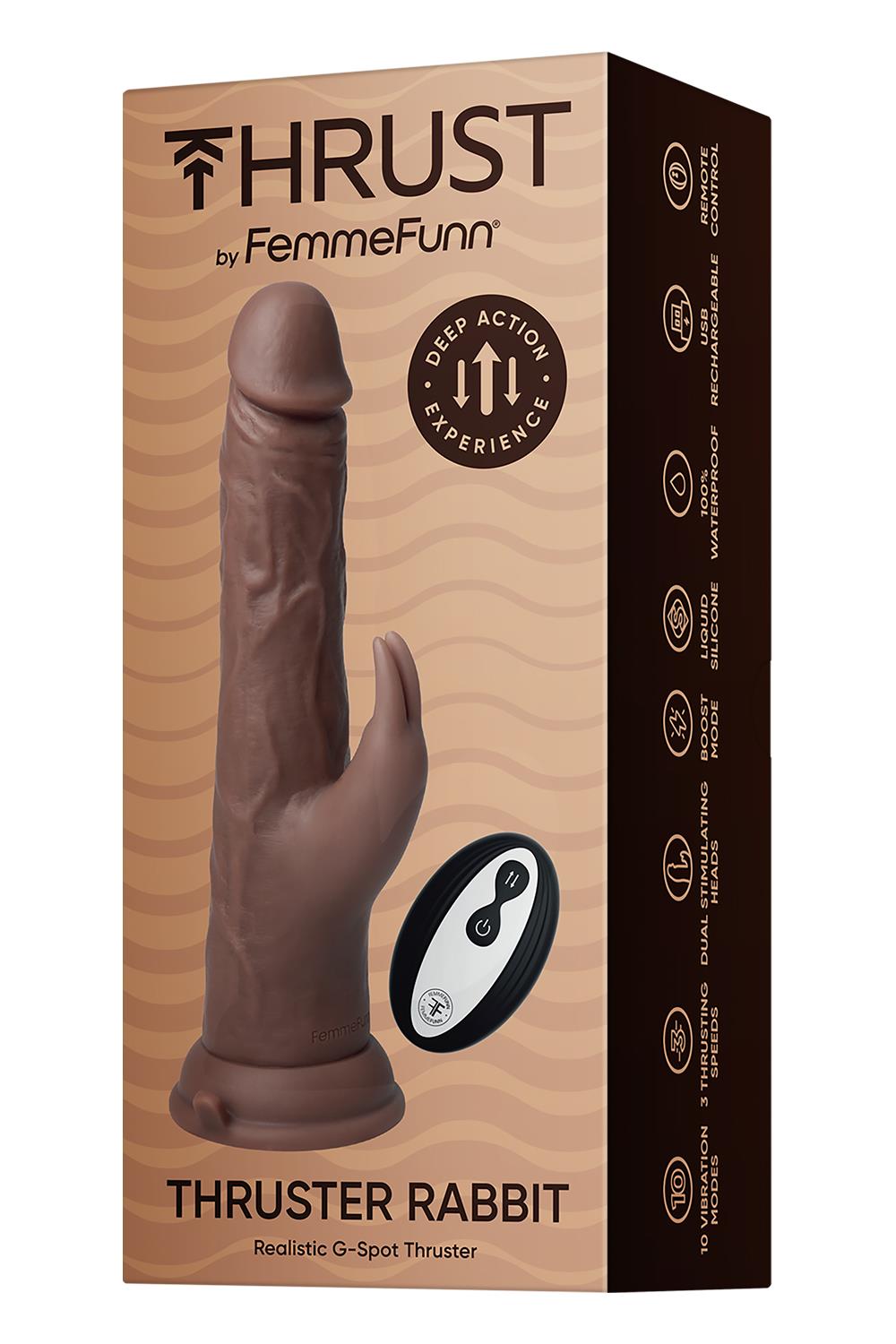 FEMMEFUNN THRUSTER RABBIT BROWN