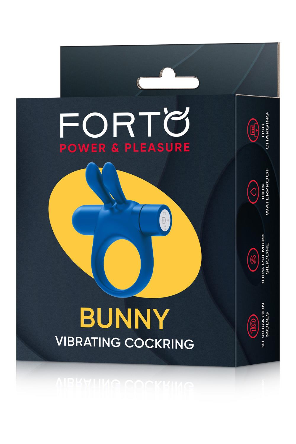 Bunny Vibrating Cockring Blue