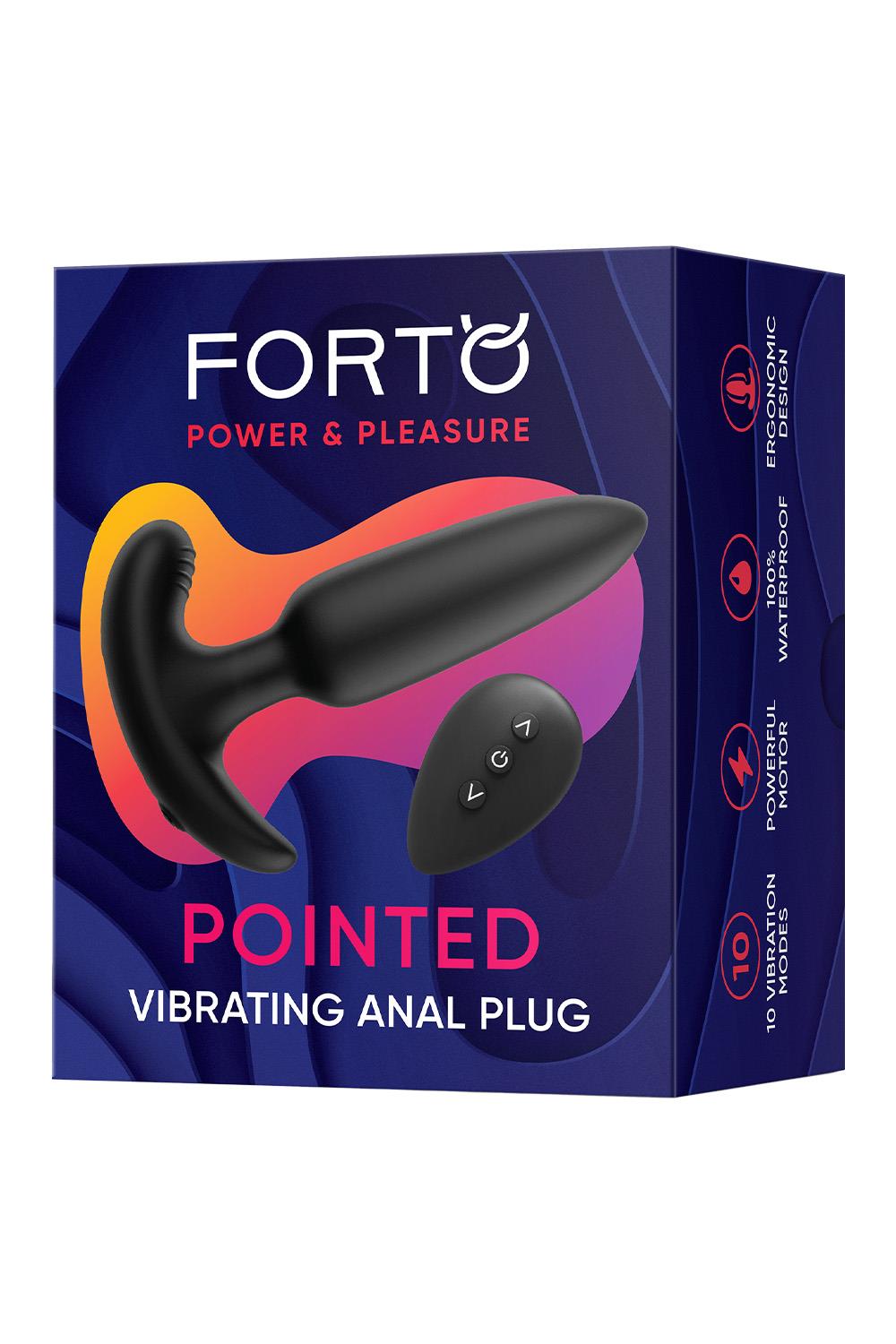 Pointed Vibrating  Plug Black