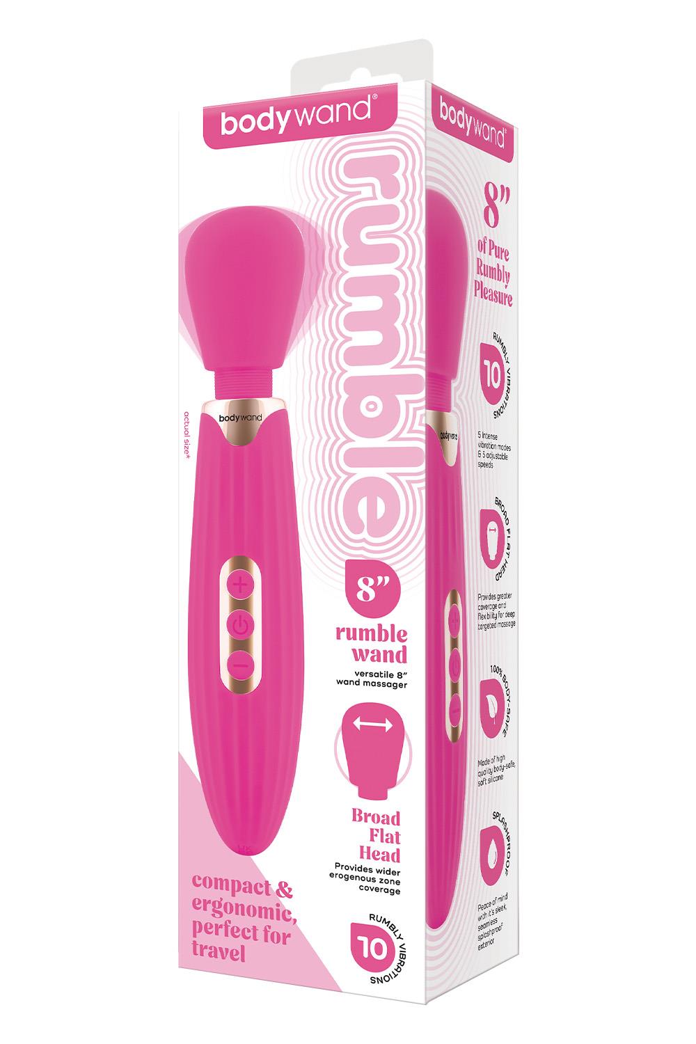 Rumble Wand 8 Inch Hot Pink