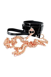 O-Ring Collar + Leash Black/Gold