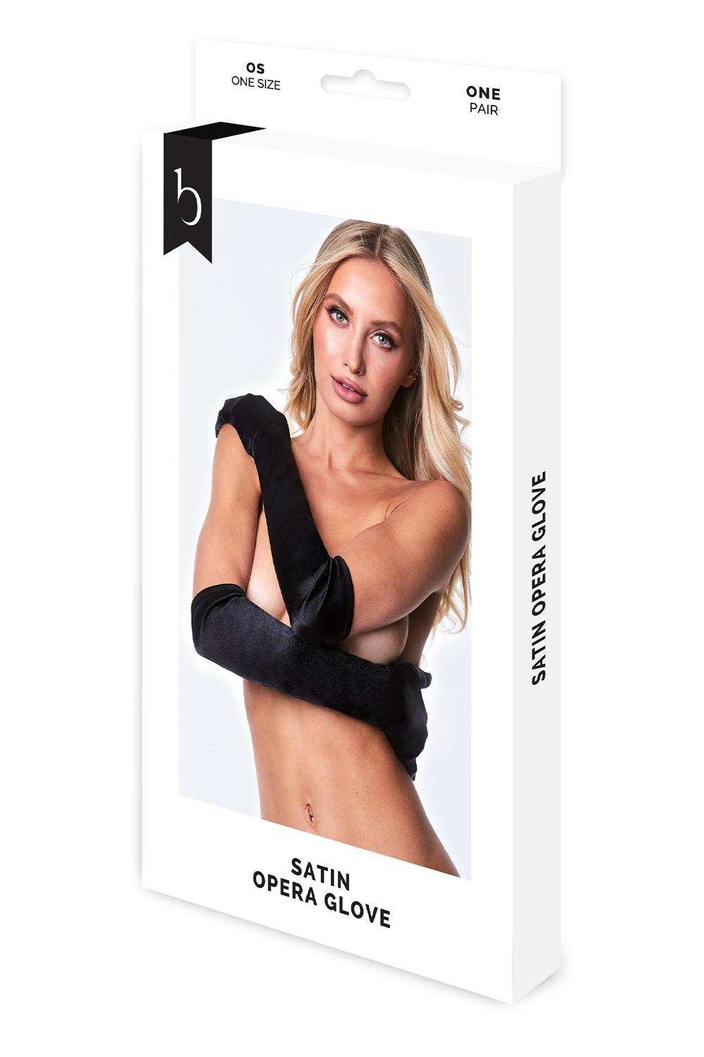 Satin Opera Glove, Black